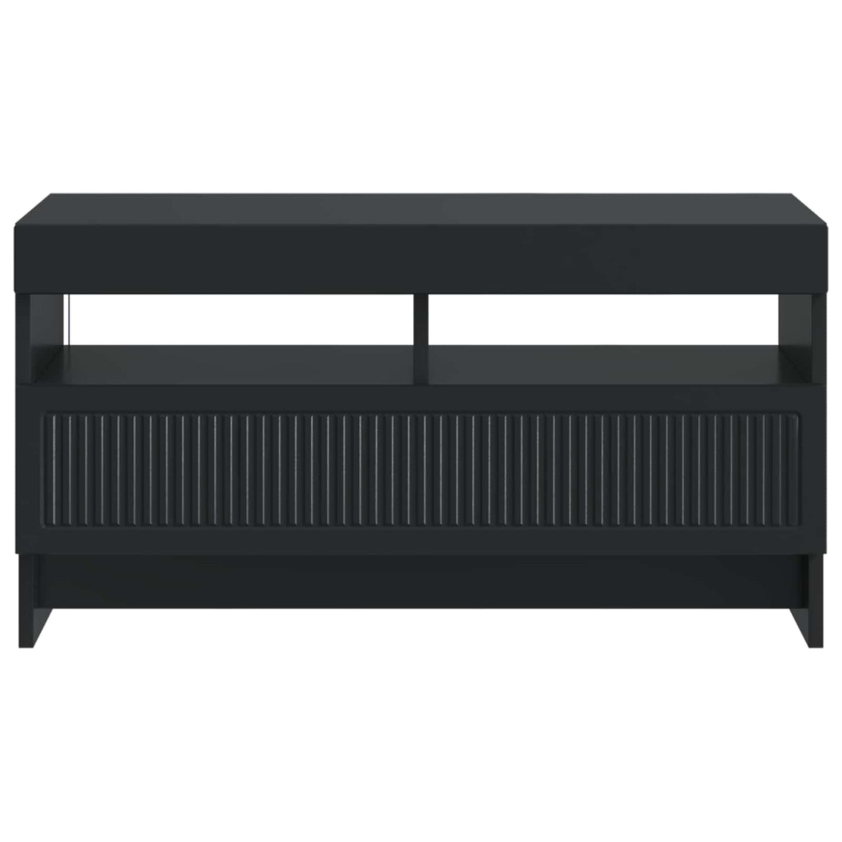 LED-TV-Schrank Schwarz Holzwerkstoff