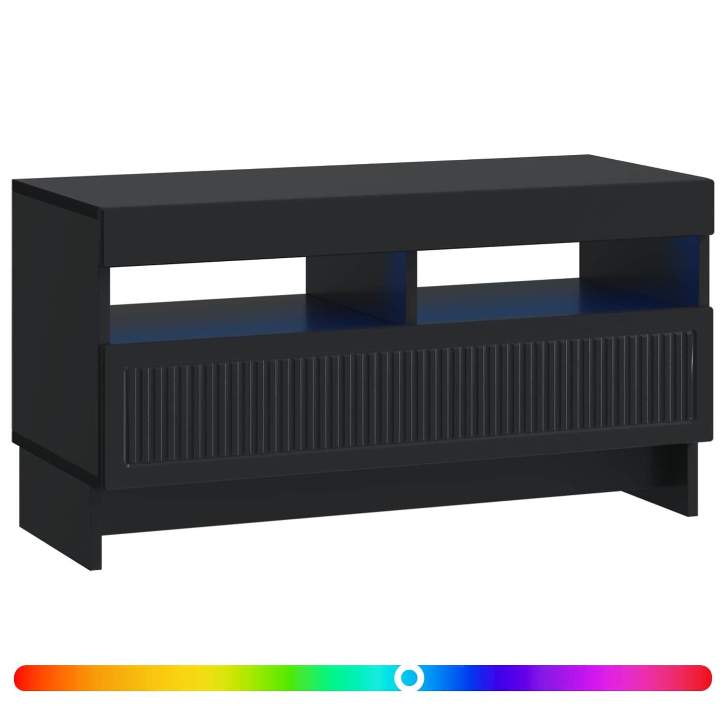 LED-TV-Schrank Schwarz Holzwerkstoff