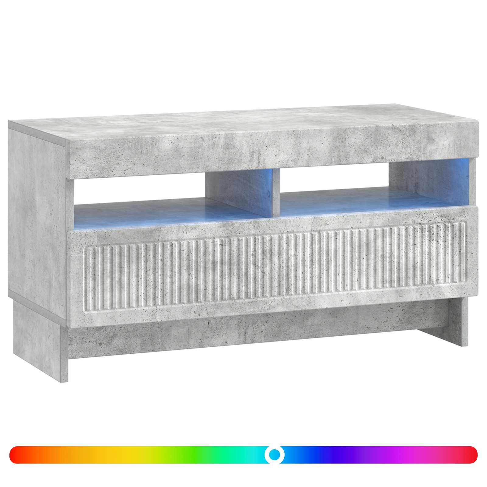 LED-TV-Schrank Betongrau Holzwerkstoff