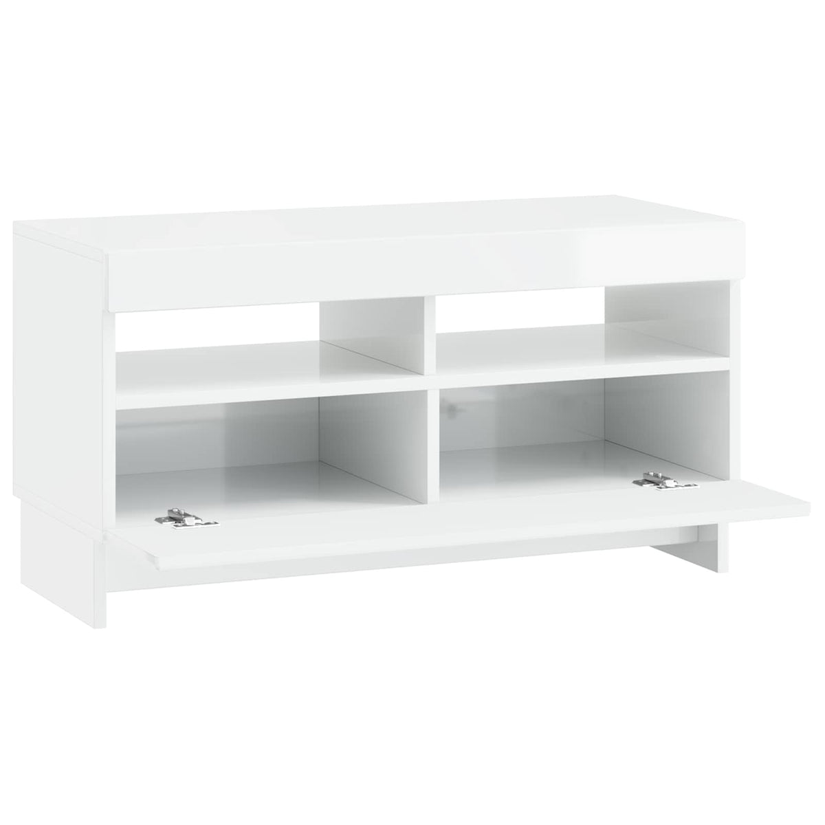 LED-TV-Schrank Hochglanz Weiß Holzwerkstoff
