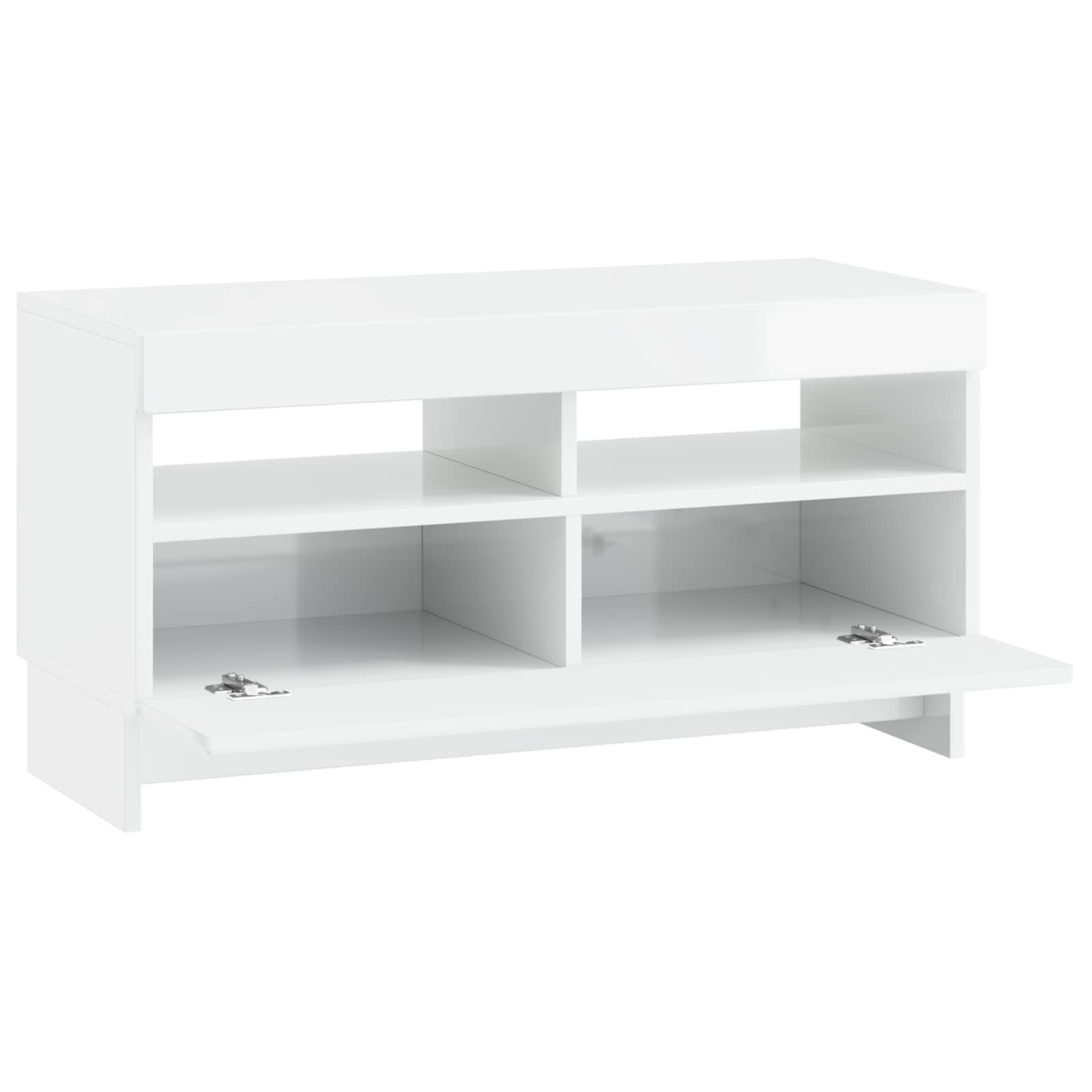 LED-TV-Schrank Hochglanz Weiß Holzwerkstoff