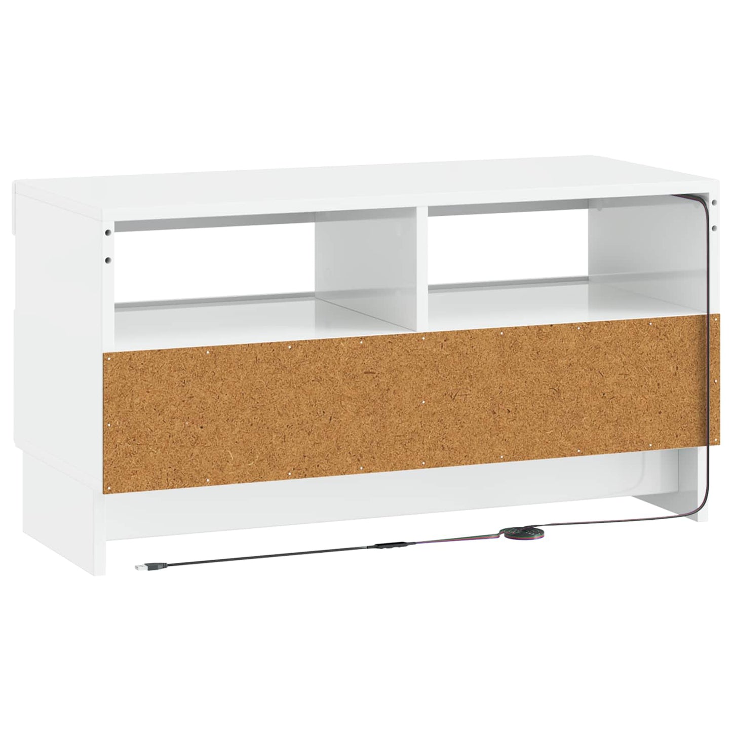 LED-TV-Schrank Hochglanz Weiß Holzwerkstoff