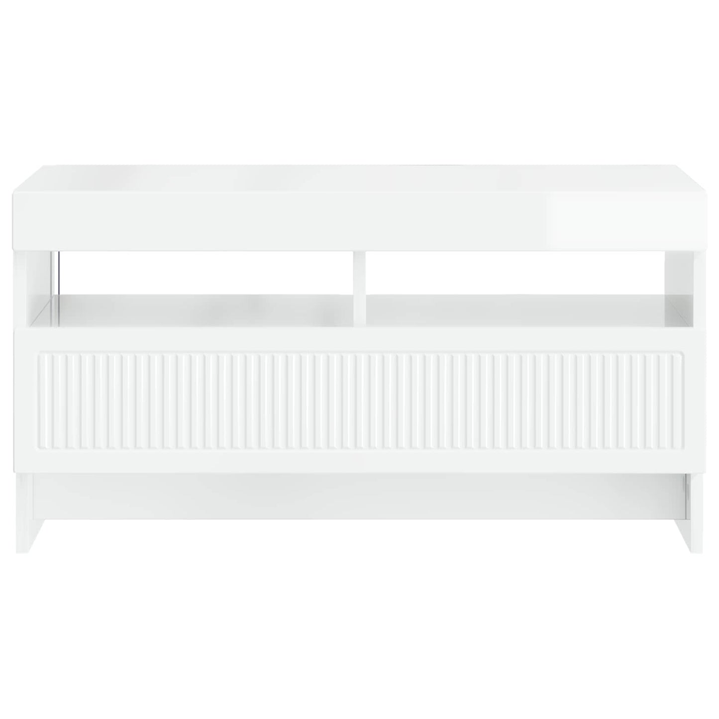 LED-TV-Schrank Hochglanz Weiß Holzwerkstoff
