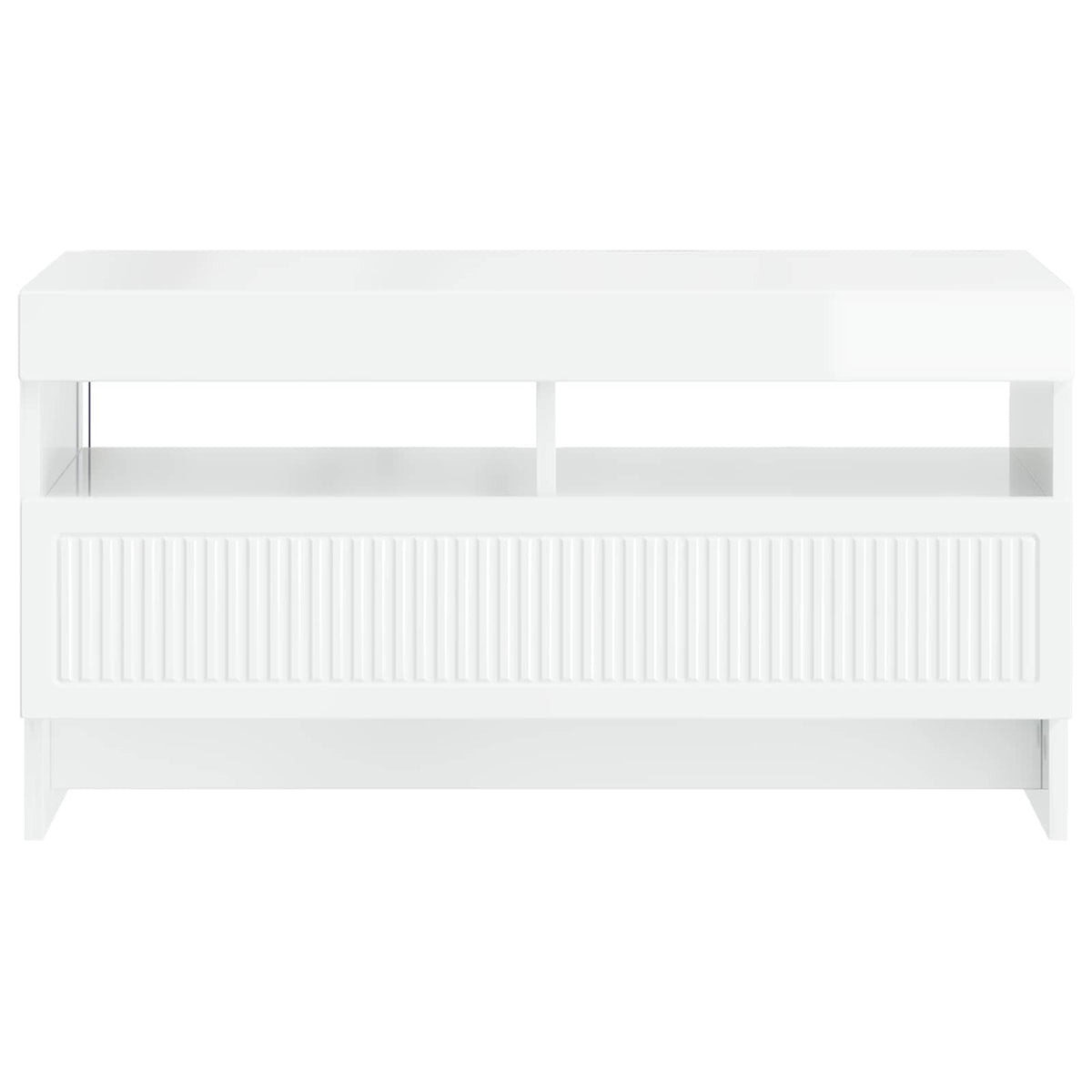 LED-TV-Schrank Hochglanz Weiß Holzwerkstoff