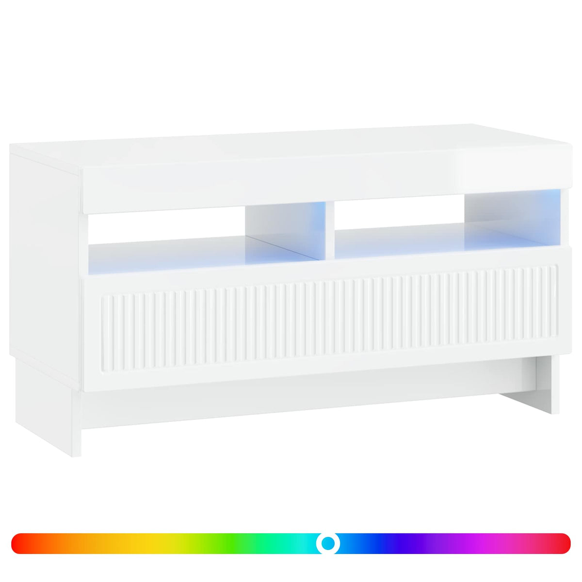 LED-TV-Schrank Hochglanz Weiß Holzwerkstoff