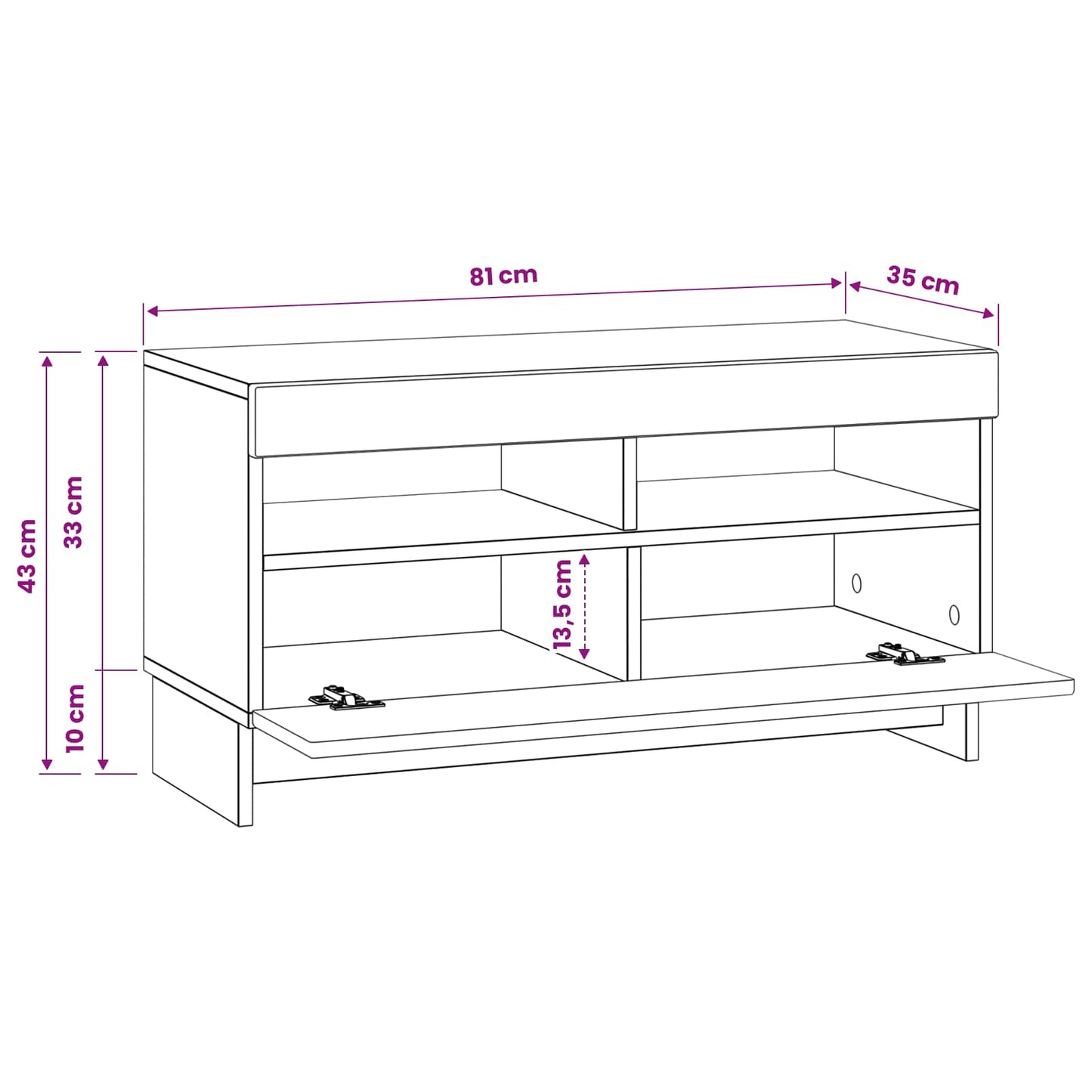 LED-TV-Schrank Artisan-Eiche Holzwerkstoff