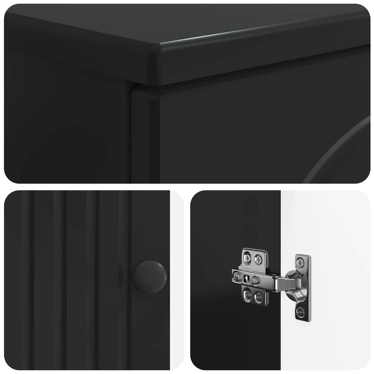 Waschbeckenschrank ALKMAAR Schwarz 59,5 x 31,5 x 59 cm