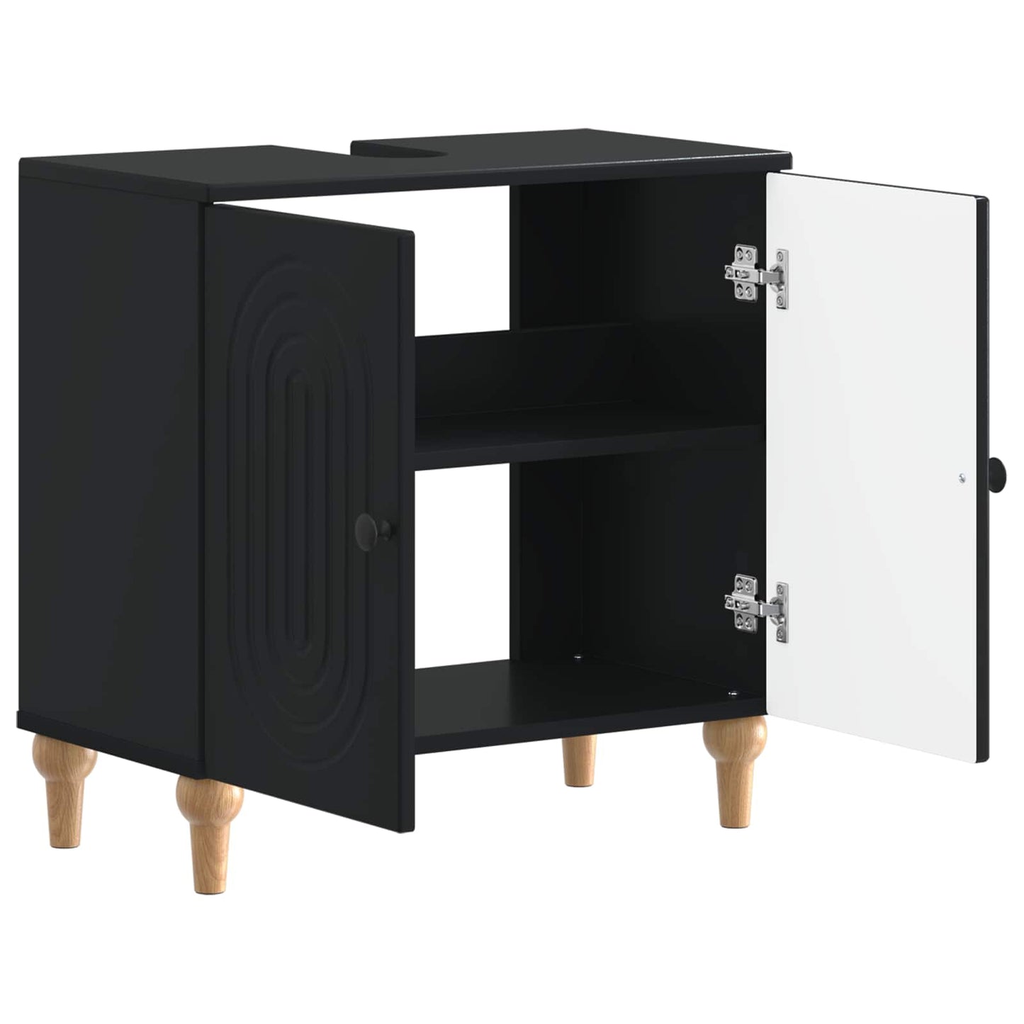Waschbeckenschrank ALKMAAR Schwarz 59,5 x 31,5 x 59 cm