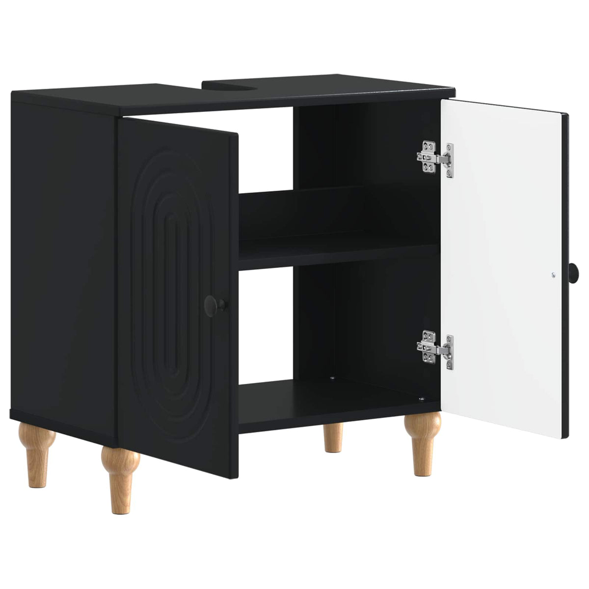 Waschbeckenschrank ALKMAAR Schwarz 59,5 x 31,5 x 59 cm