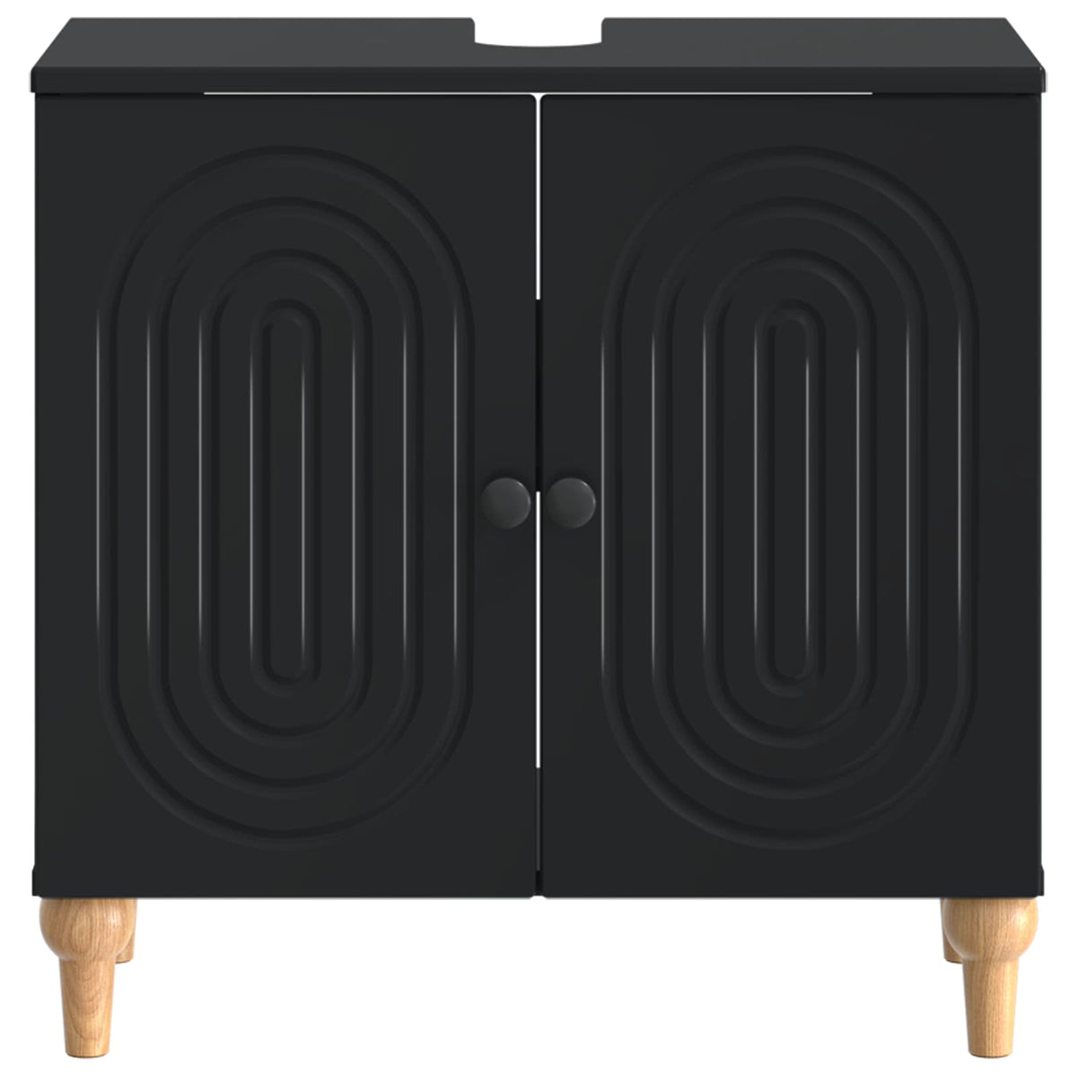Waschbeckenschrank ALKMAAR Schwarz 59,5 x 31,5 x 59 cm
