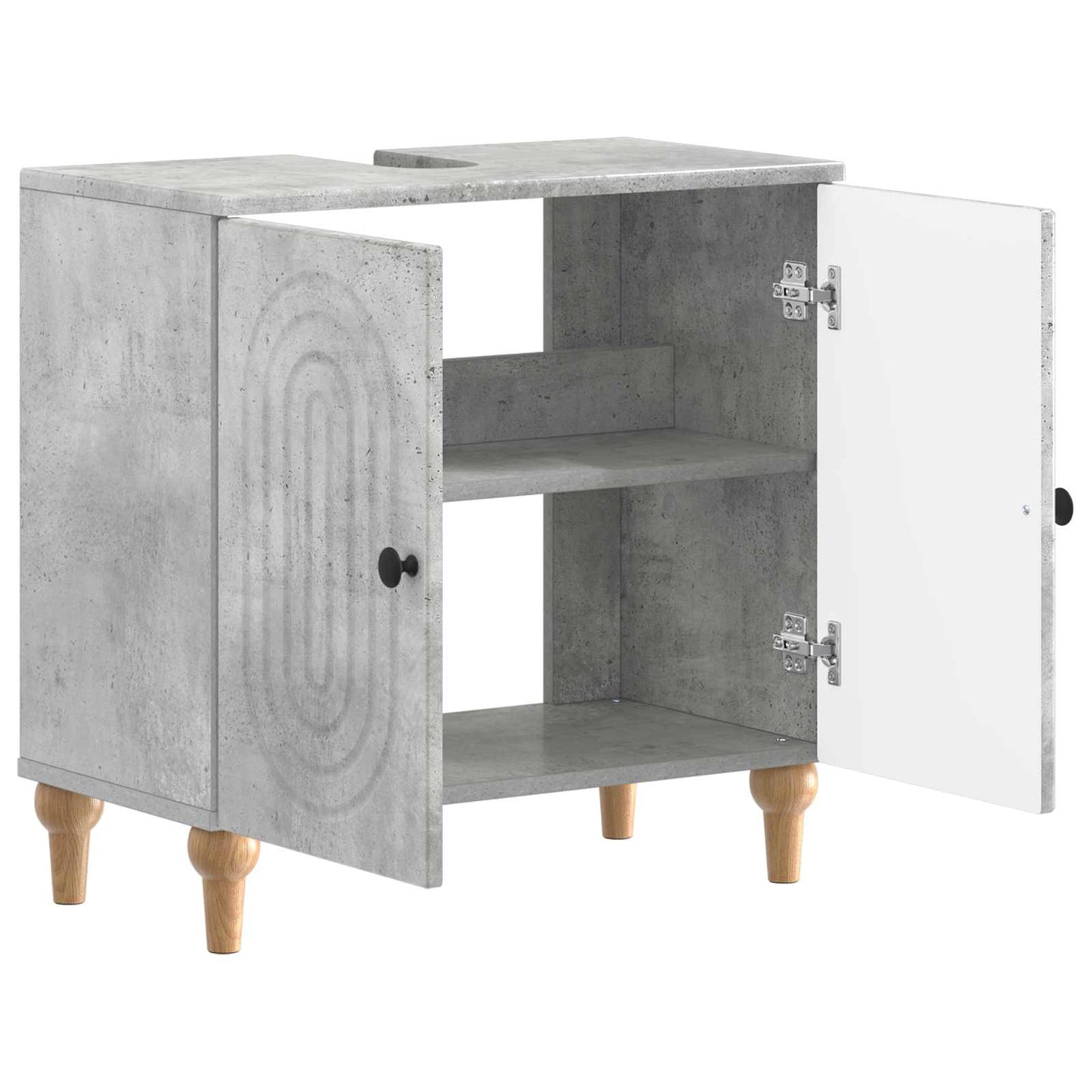 Waschbeckenschrank ALKMAAR Betongrau 59,5 x 31,5 x 59 cm