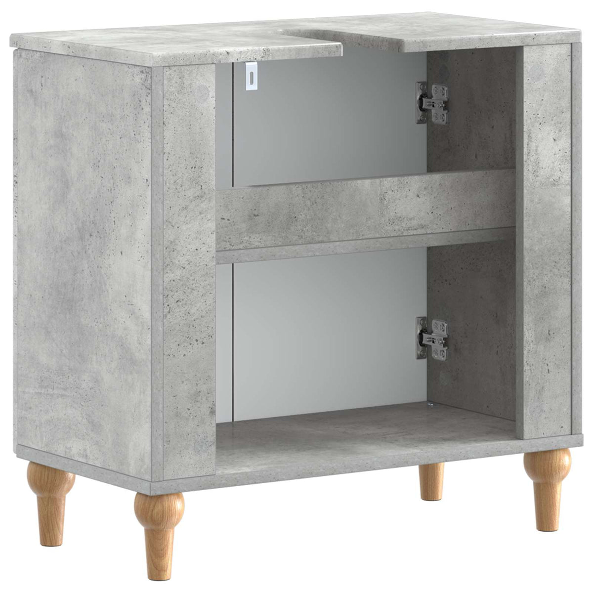 Waschbeckenschrank ALKMAAR Betongrau 59,5 x 31,5 x 59 cm
