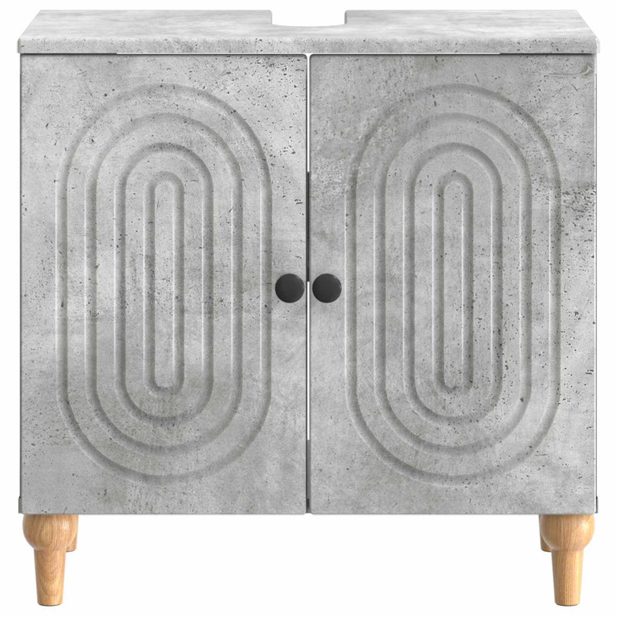 Waschbeckenschrank ALKMAAR Betongrau 59,5 x 31,5 x 59 cm