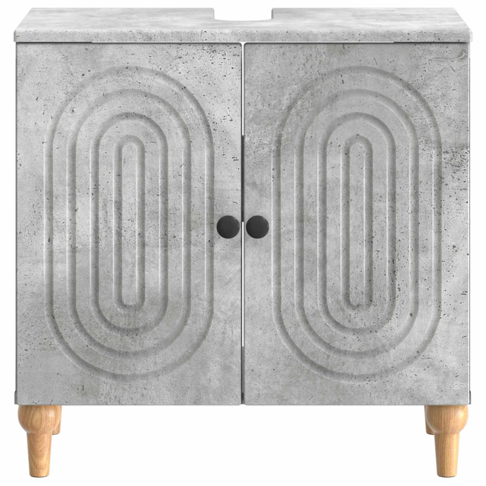 Waschbeckenschrank ALKMAAR Betongrau 59,5 x 31,5 x 59 cm