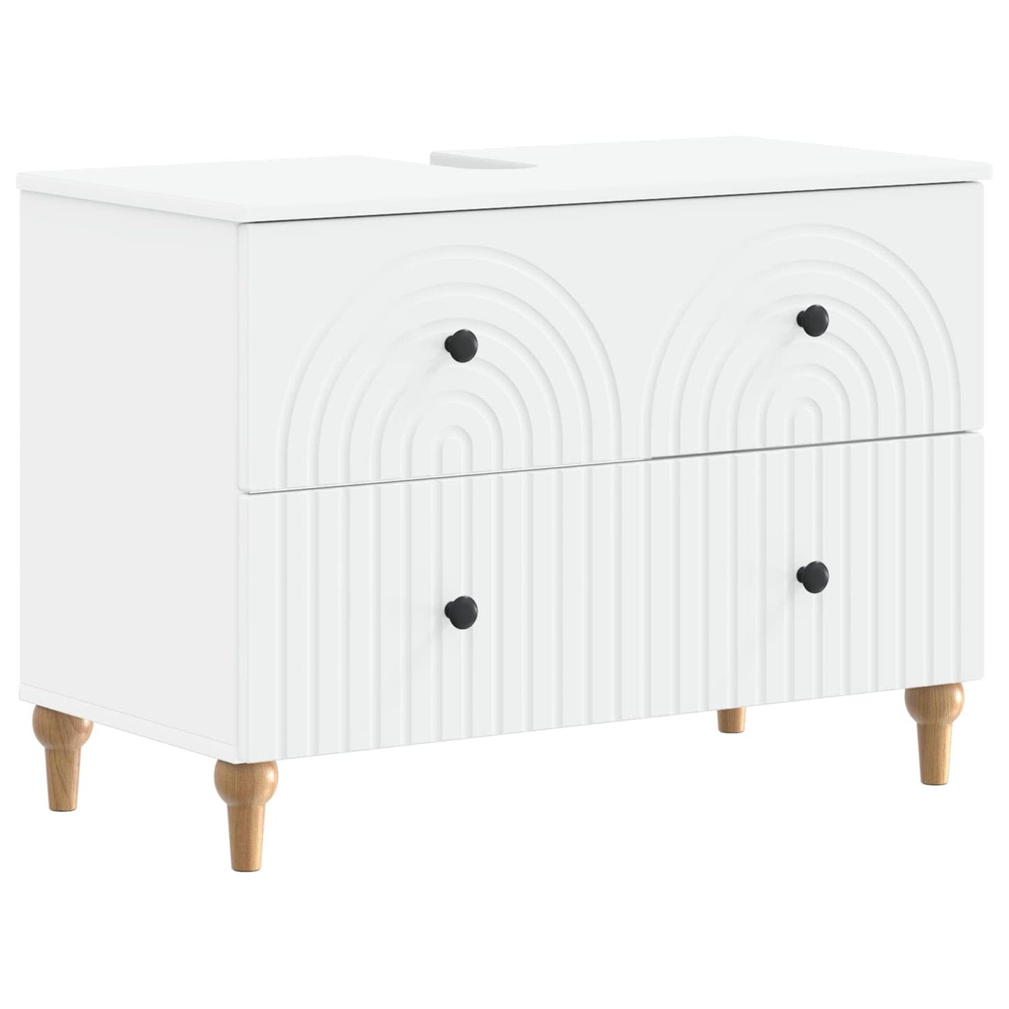 Waschbeckenschrank ALKMAAR Weiß 82 x 41 x 59 cm Holzwerkstoff