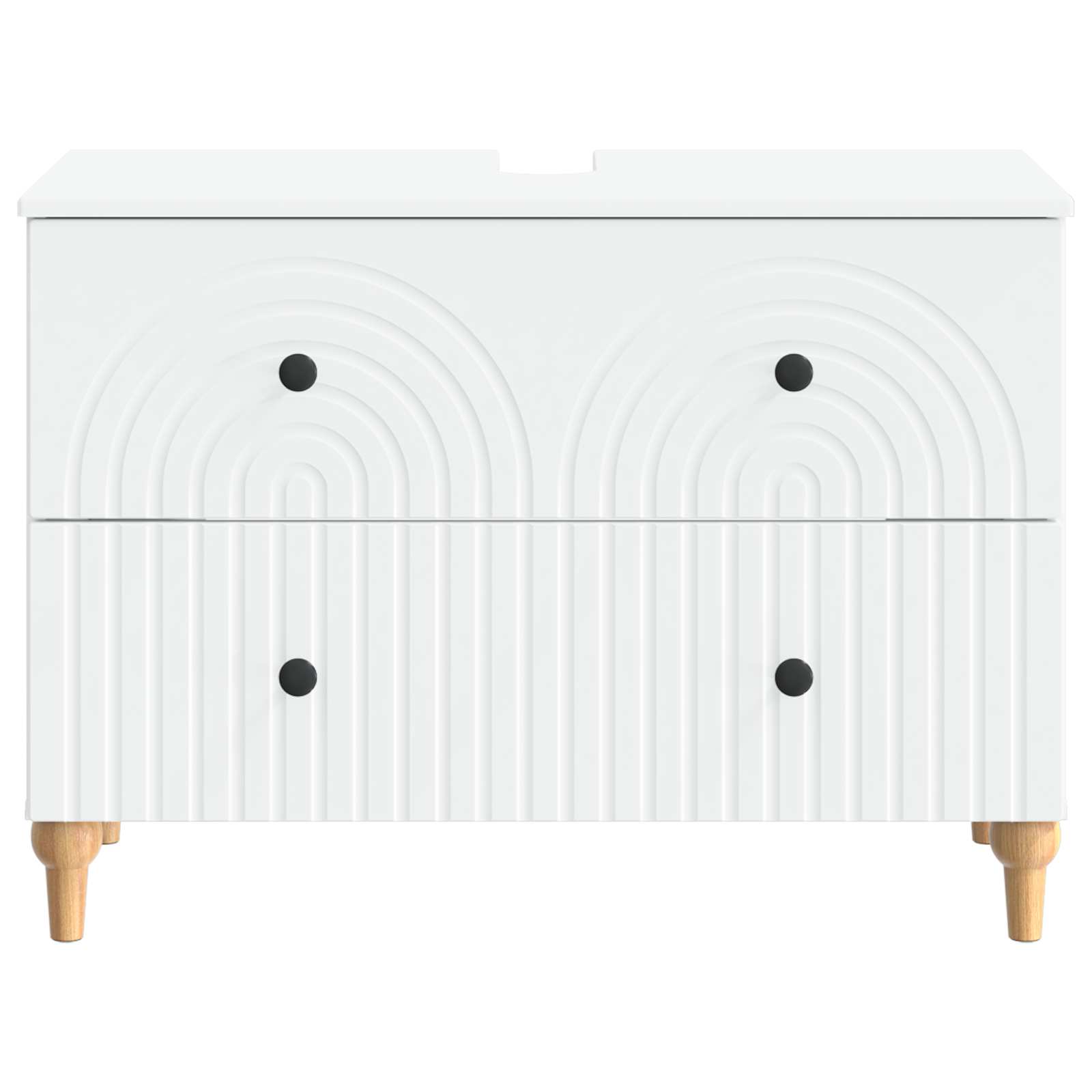 Waschbeckenschrank ALKMAAR Weiß 82 x 41 x 59 cm Holzwerkstoff