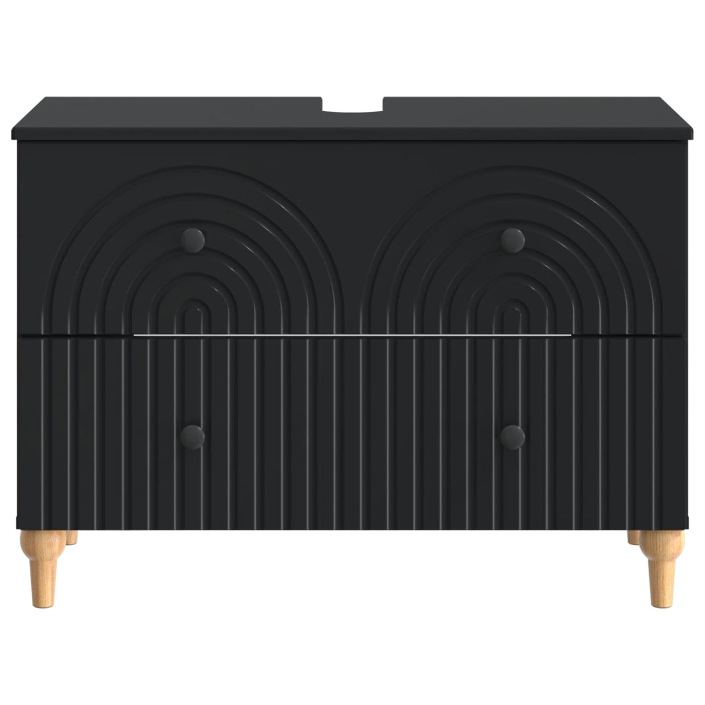 Waschbeckenschrank ALKMAAR Schwarz 82 x 41 x 59 cm