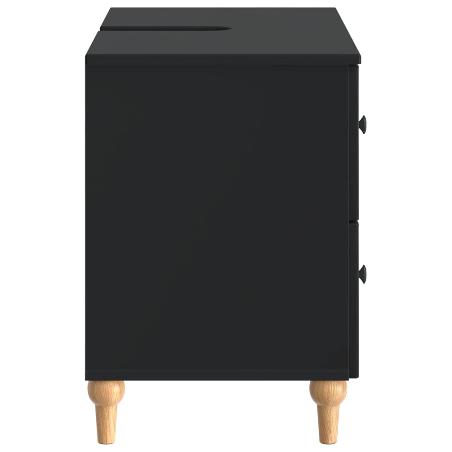 Waschbeckenschrank ALKMAAR Schwarz 82 x 41 x 59 cm