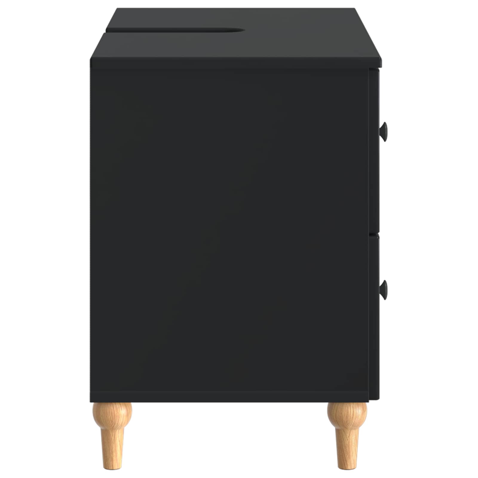Waschbeckenschrank ALKMAAR Schwarz 82 x 41 x 59 cm