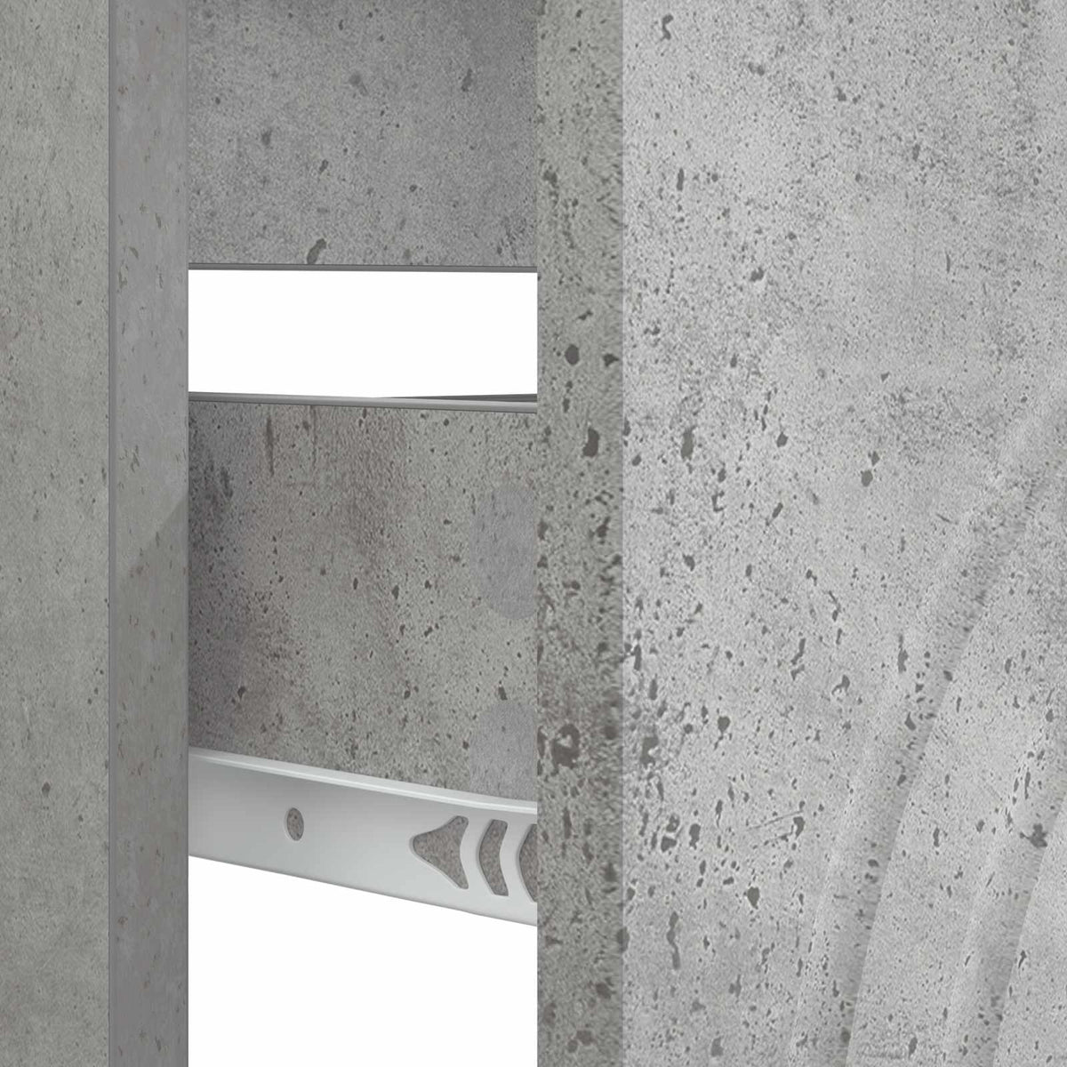 Waschbeckenschrank ALKMAAR Betongrau 82 x 41 x 59 cm