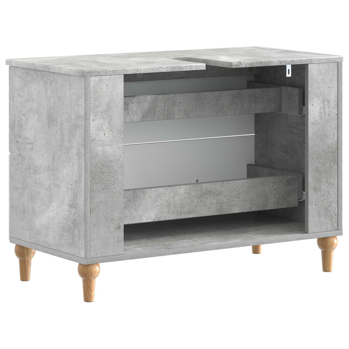Waschbeckenschrank ALKMAAR Betongrau 82 x 41 x 59 cm