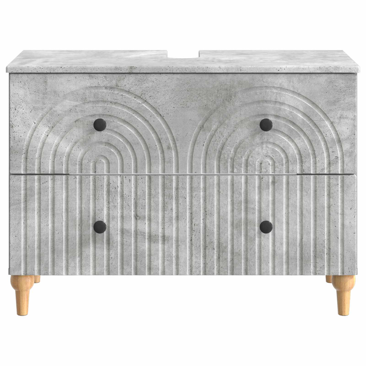 Waschbeckenschrank ALKMAAR Betongrau 82 x 41 x 59 cm