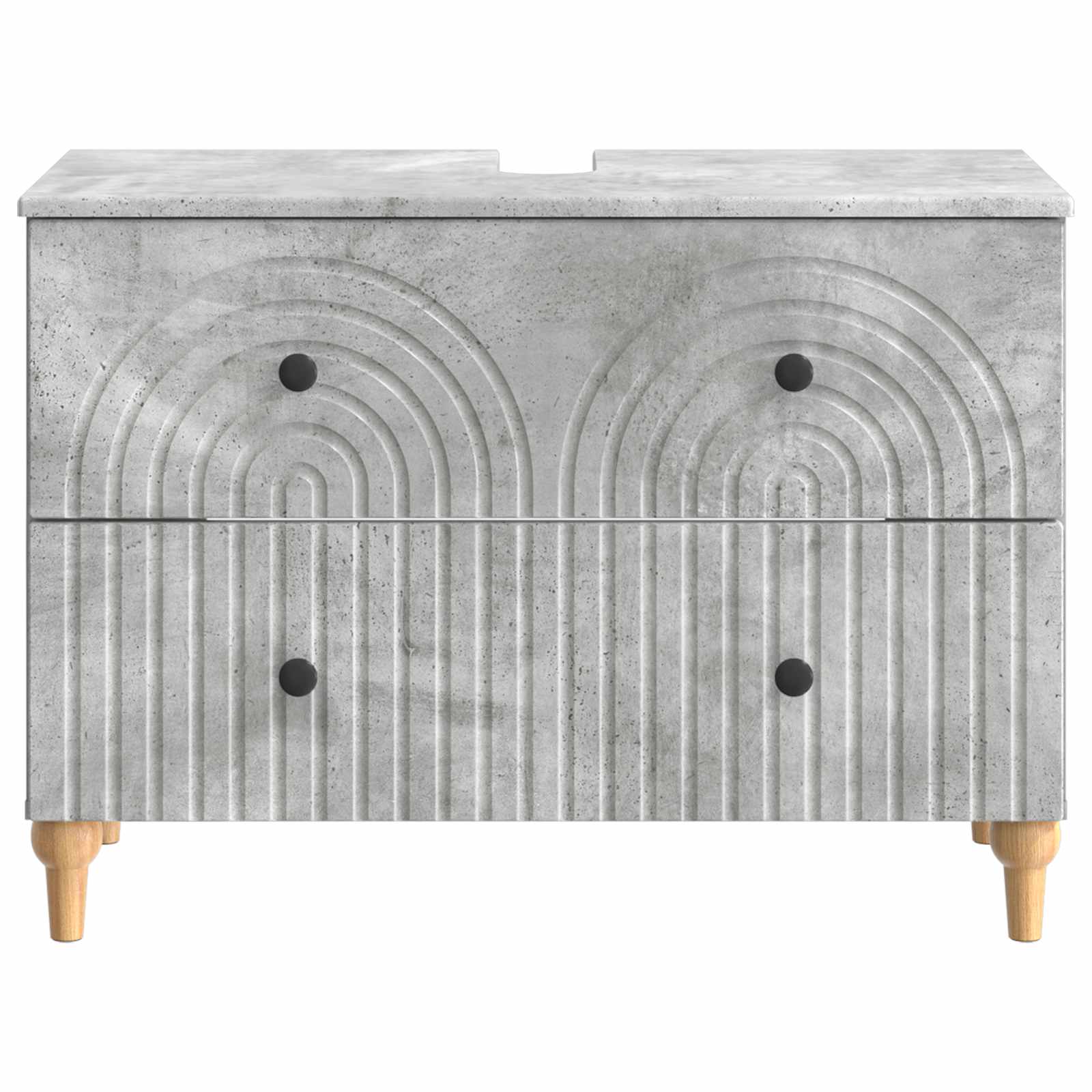Waschbeckenschrank ALKMAAR Betongrau 82 x 41 x 59 cm