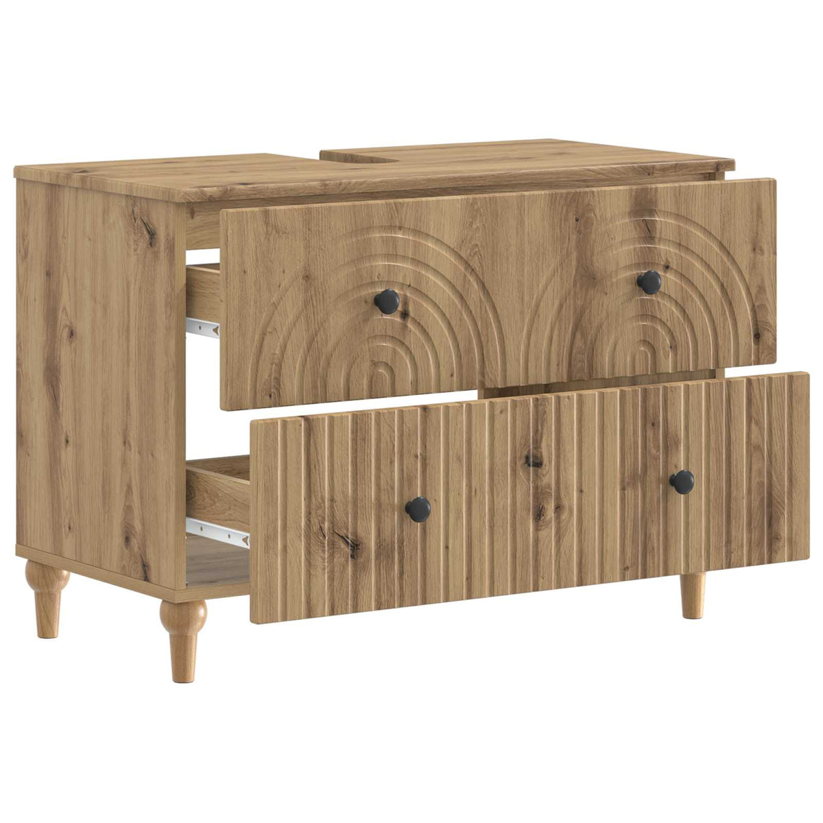 Waschbeckenschrank ALKMAAR Artisan-Eiche 82 x 41 x 59 cm