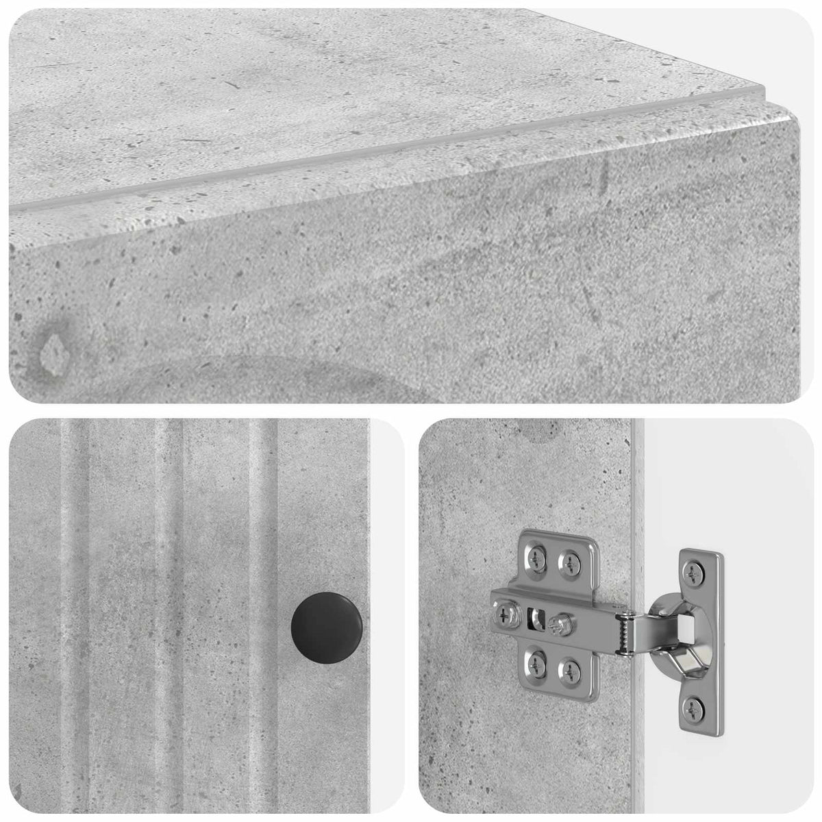 Badezimmer-Wandschrank ALKMAAR Betongrau 30 x 31 x 59 cm