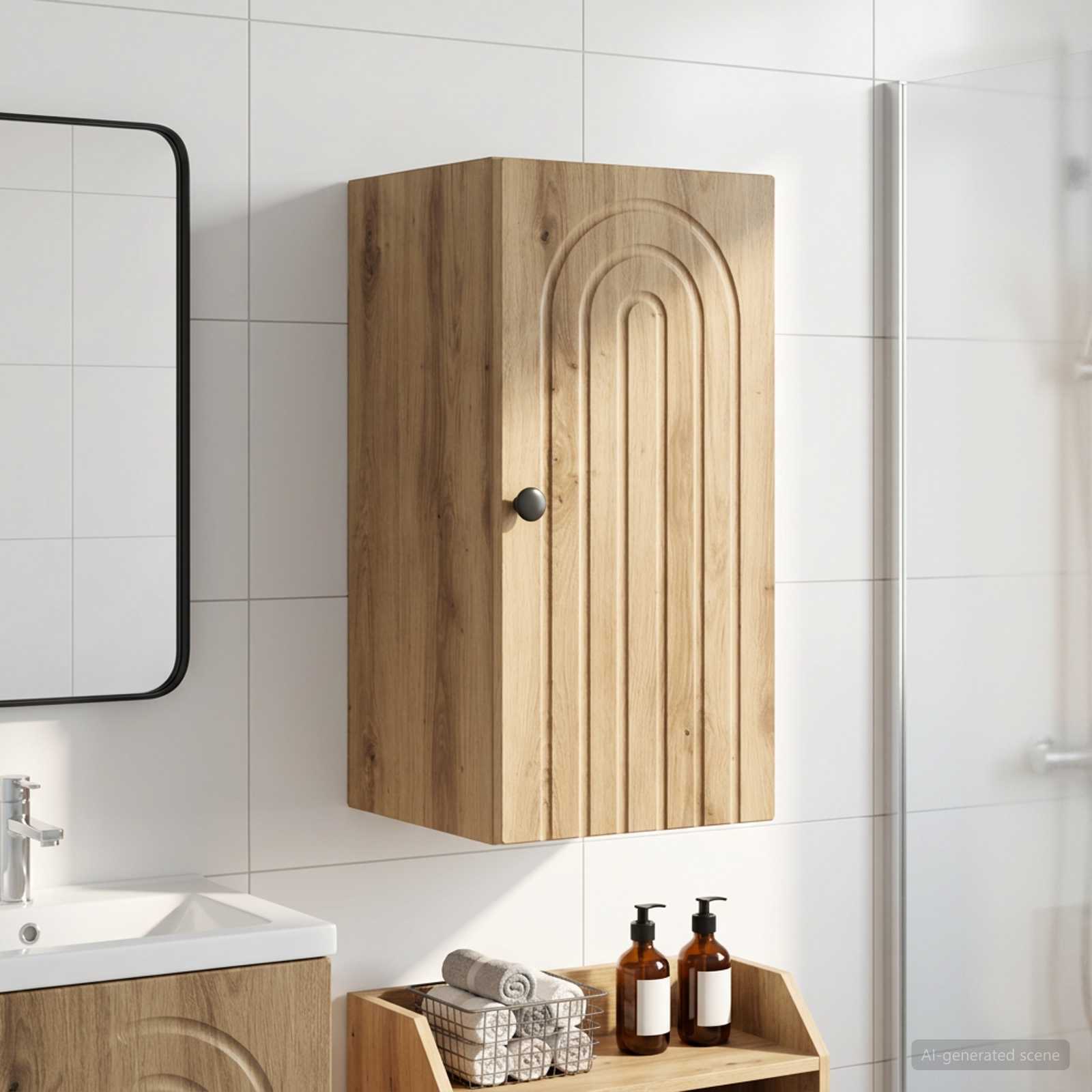 Badezimmer-Wandschrank ALKMAAR Artisan-Eiche 30 x 31 x 59 cm