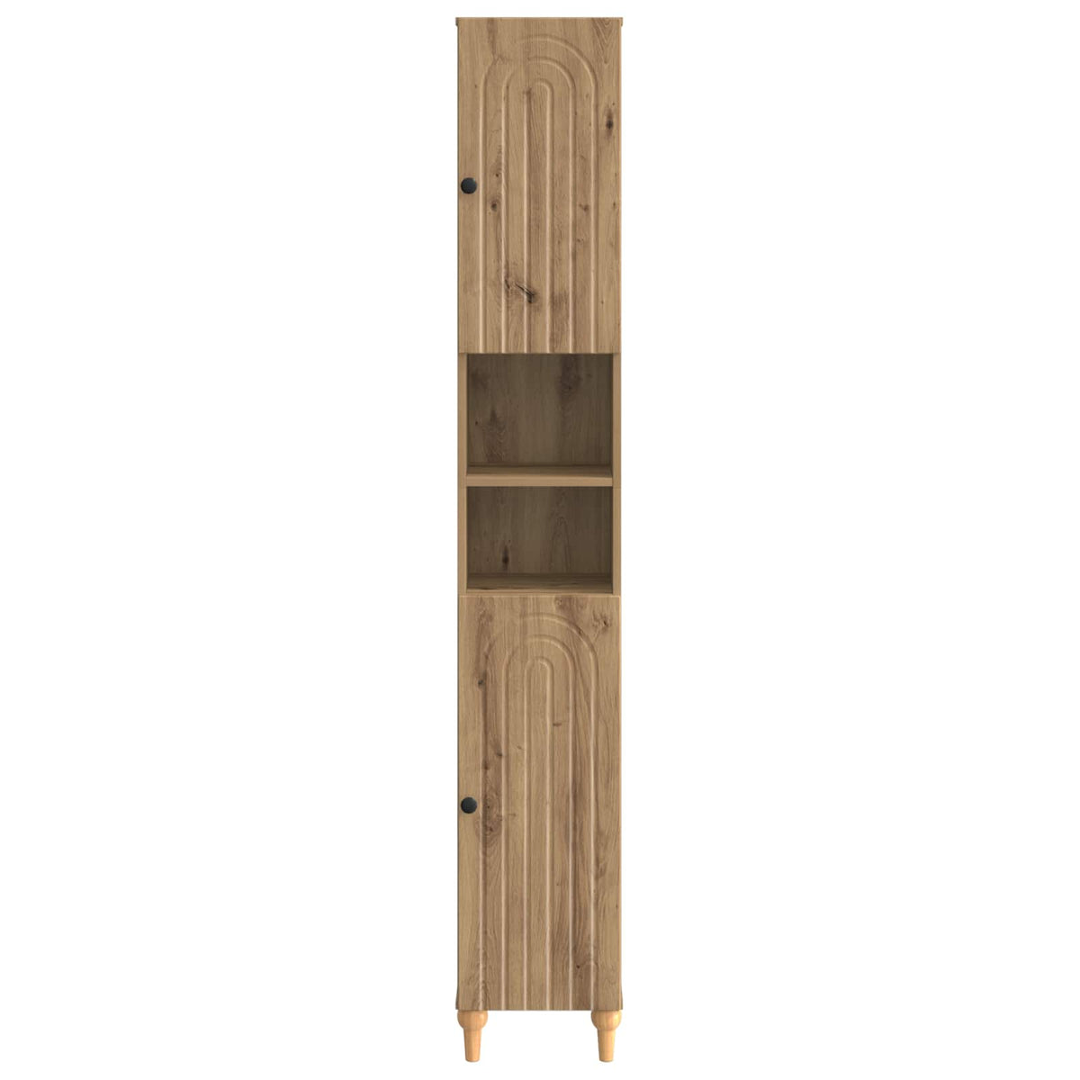 Badezimmerschrank mit offenem Regal ALKMAAR Artisan-Eiche