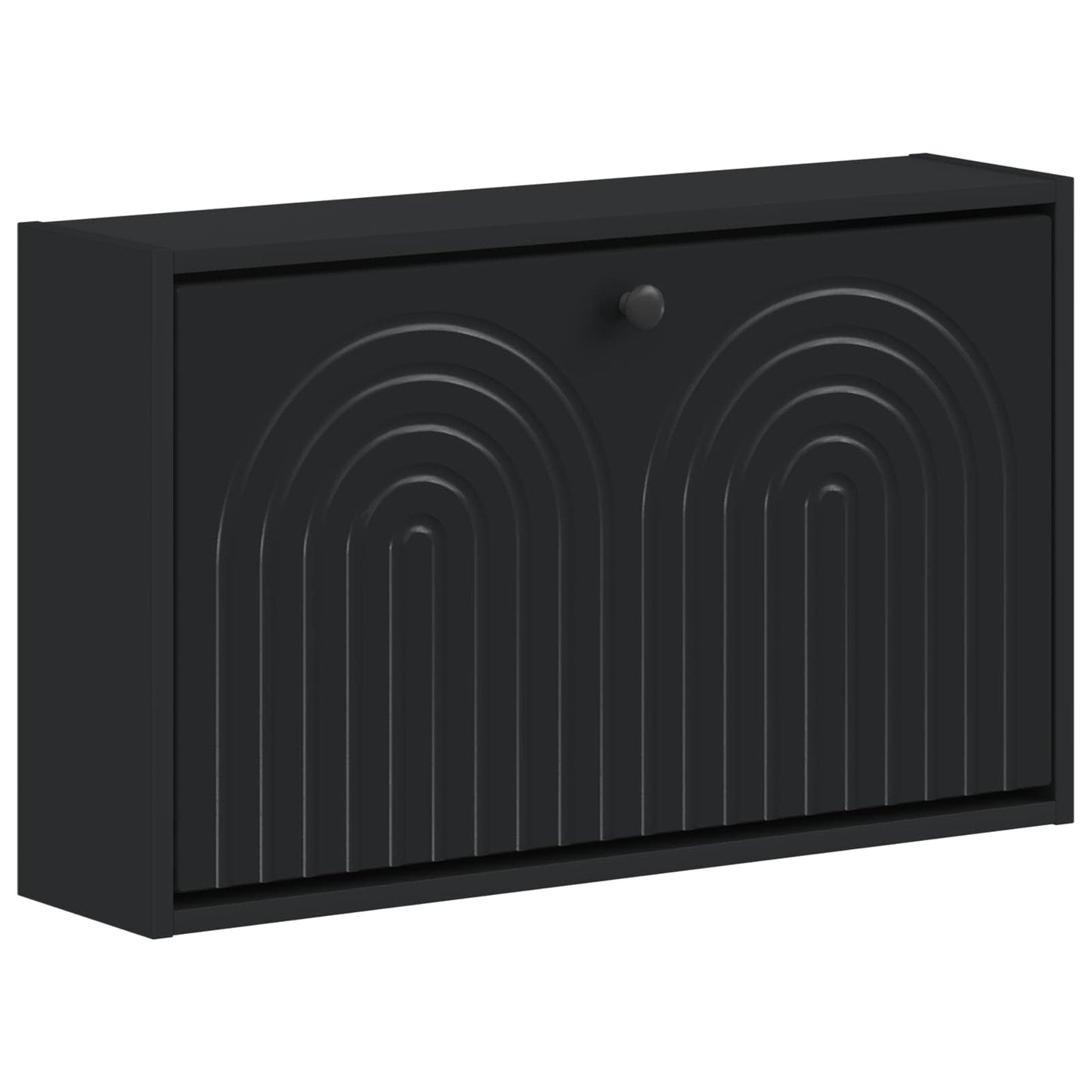 Wandmontierter Schuhschrank ALKMAAR 71 x 17 x 43 cm Schwarz