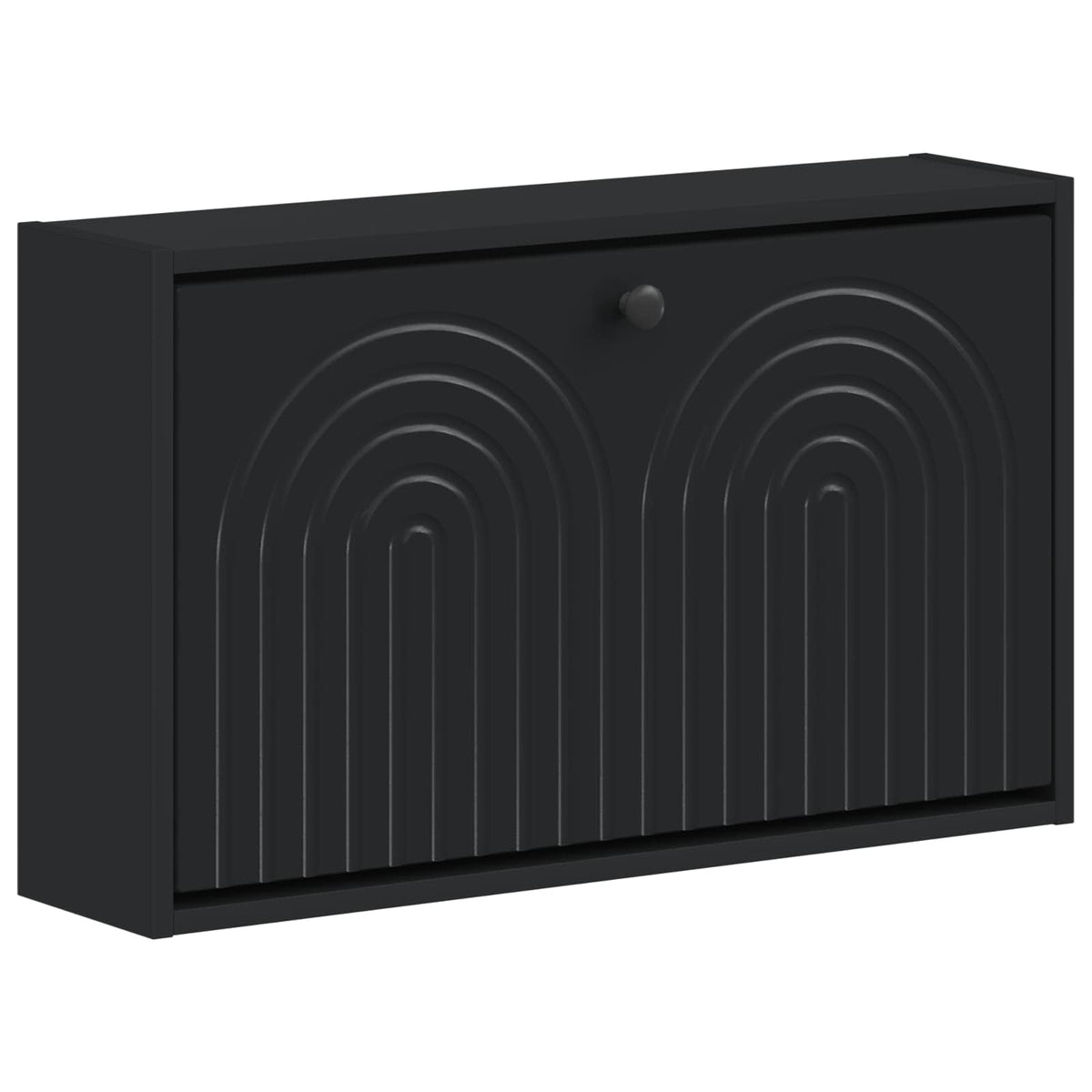 Wandmontierter Schuhschrank ALKMAAR 71 x 17 x 43 cm Schwarz