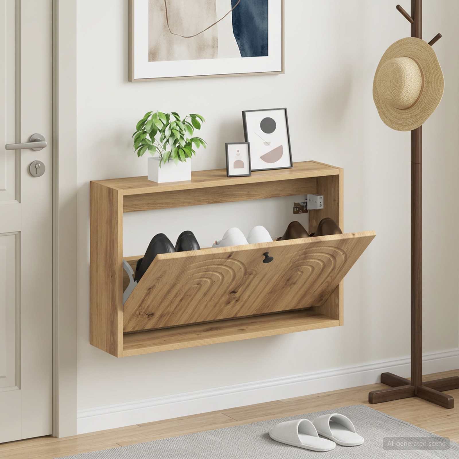 Wandmontierter Schuhschrank ALKMAAR 71 x 17 x 43 cm