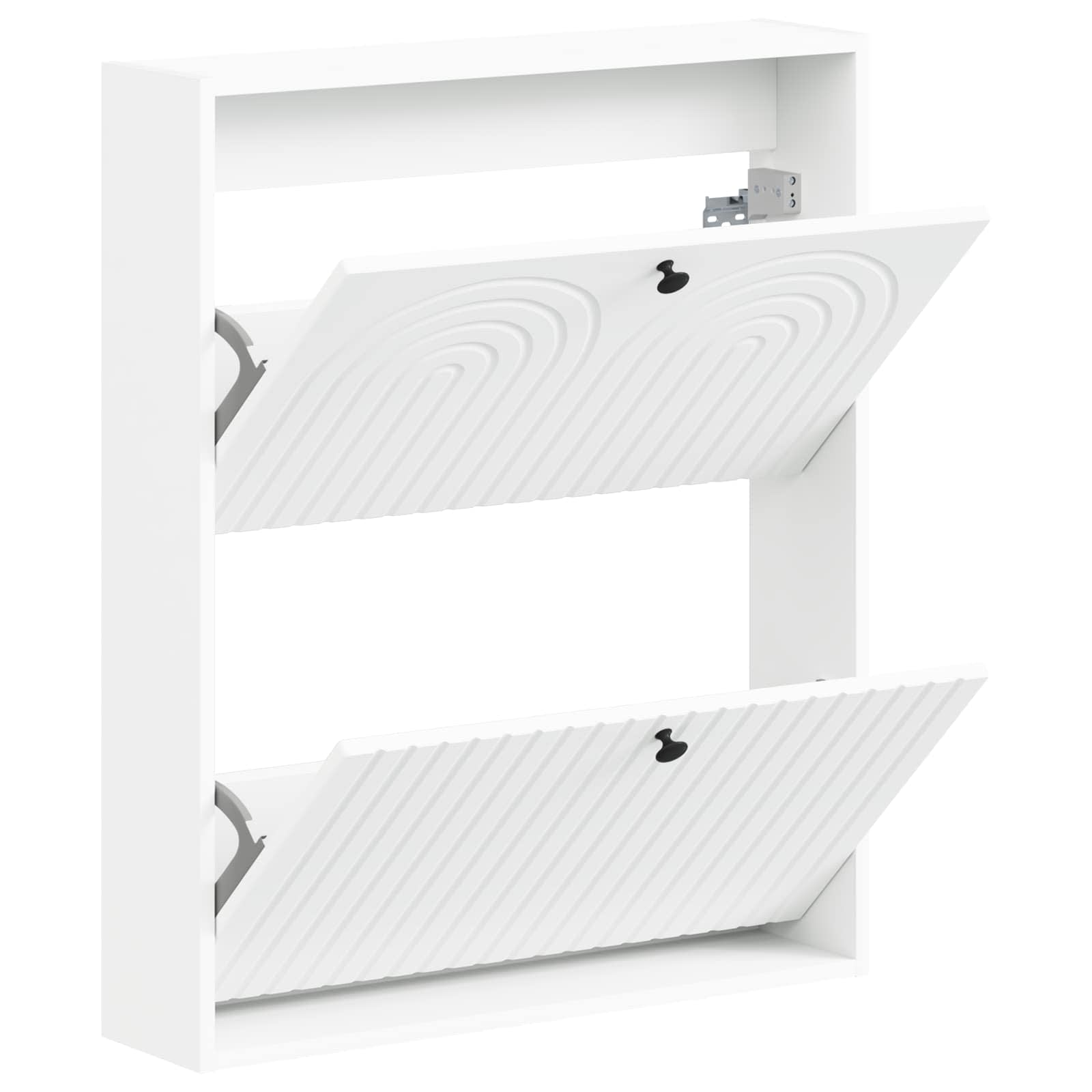Wandmontierter Schuhschrank ALKMAAR 71 x 17 x 86 cm Weiß