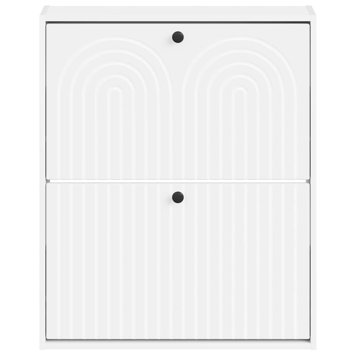 Wandmontierter Schuhschrank ALKMAAR 71 x 17 x 86 cm Weiß
