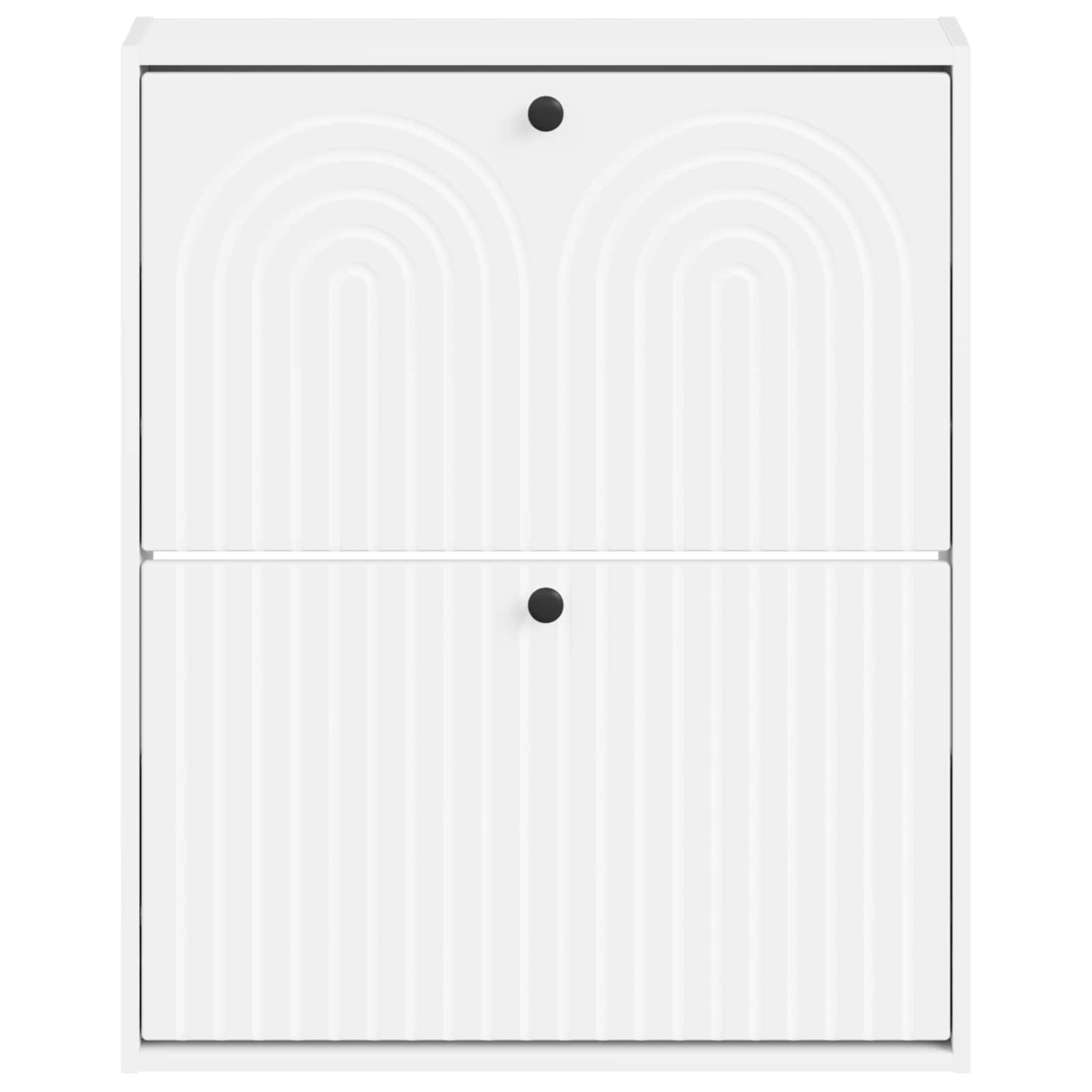 Wandmontierter Schuhschrank ALKMAAR 71 x 17 x 86 cm Weiß
