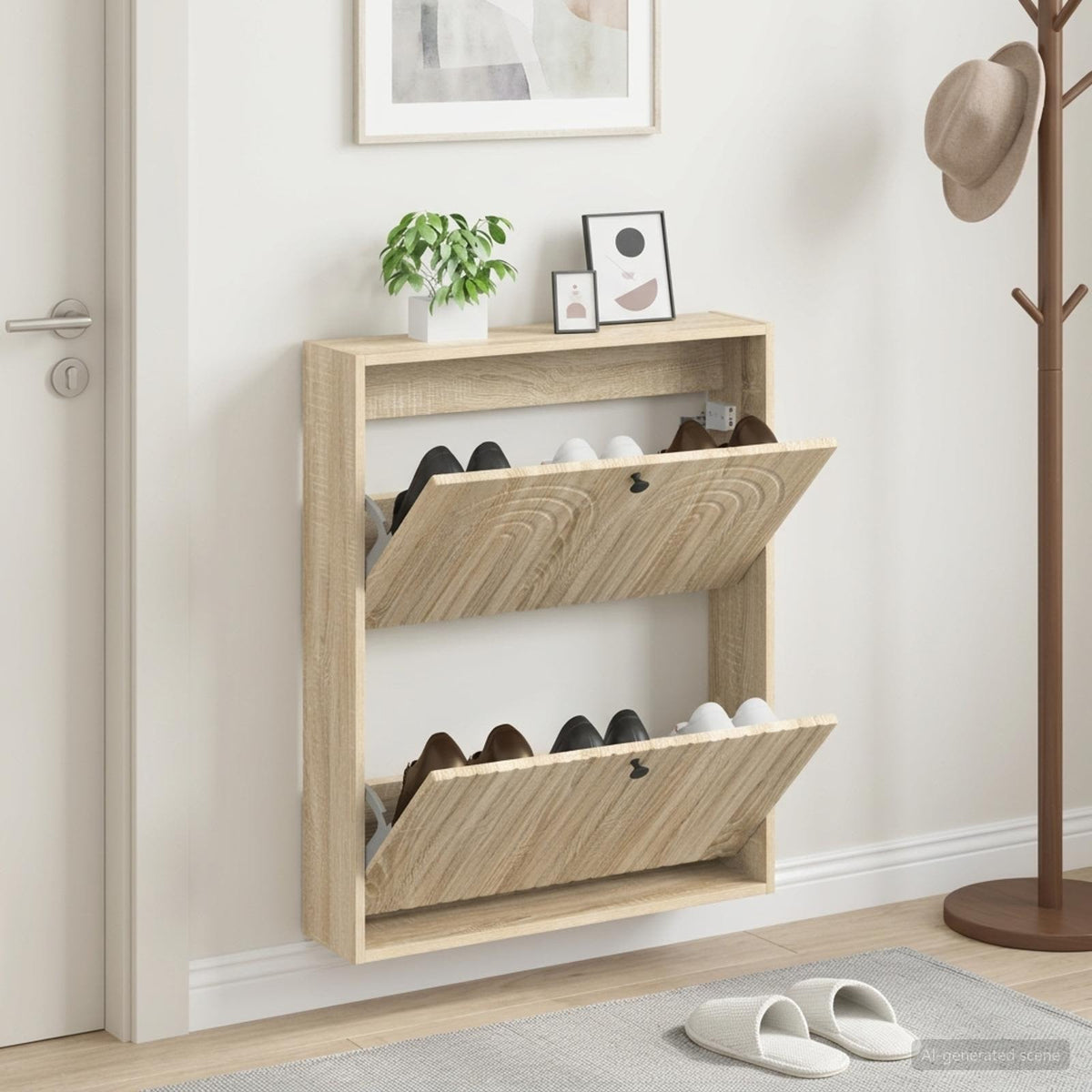Wandmontierter Schuhschrank ALKMAAR 71 x 17 x 86 cm