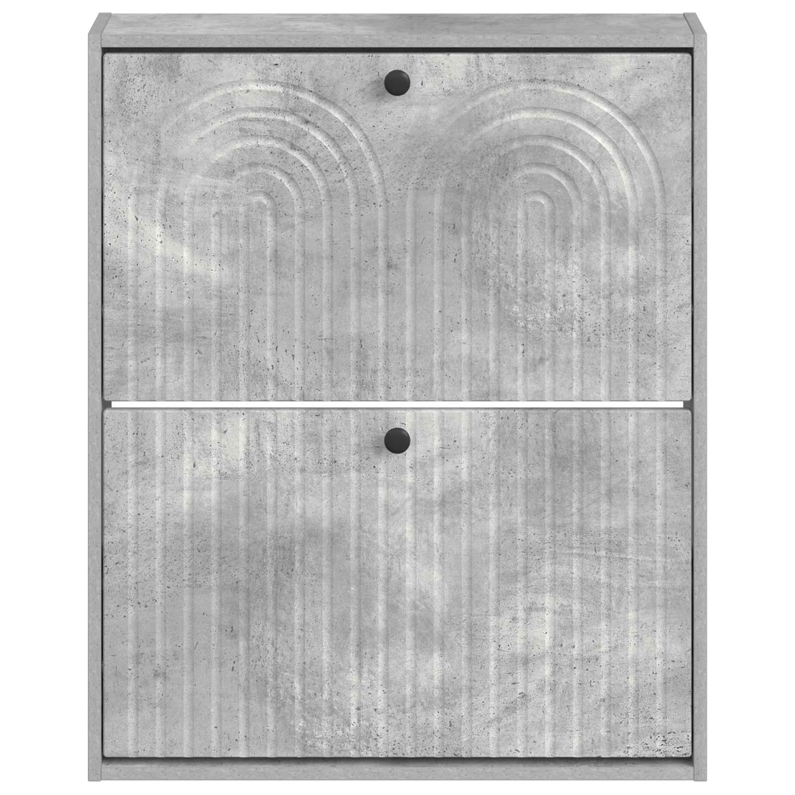 Wandmontierter Schuhschrank ALKMAAR 71 x 17 x 86 cm Betongrau