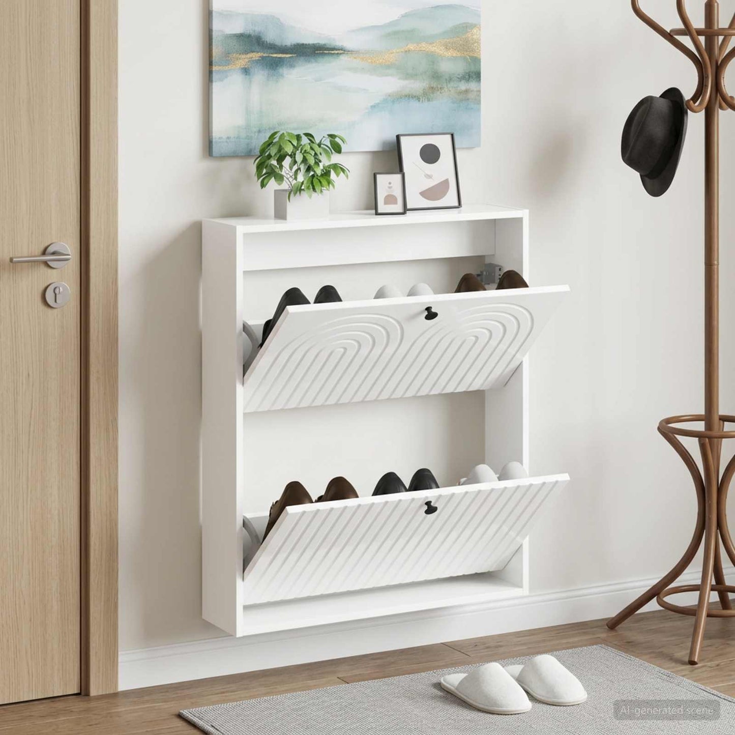 Wandmontierter Schuhschrank ALKMAAR 71 x 17 x 86 cm