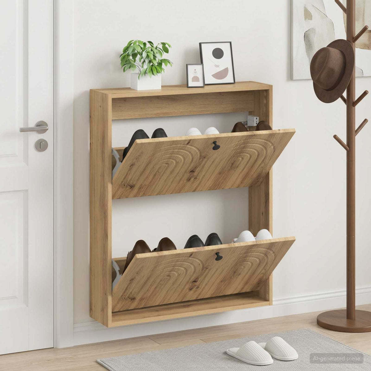 Wandmontierter Schuhschrank ALKMAAR 71 x 17 x 86 cm