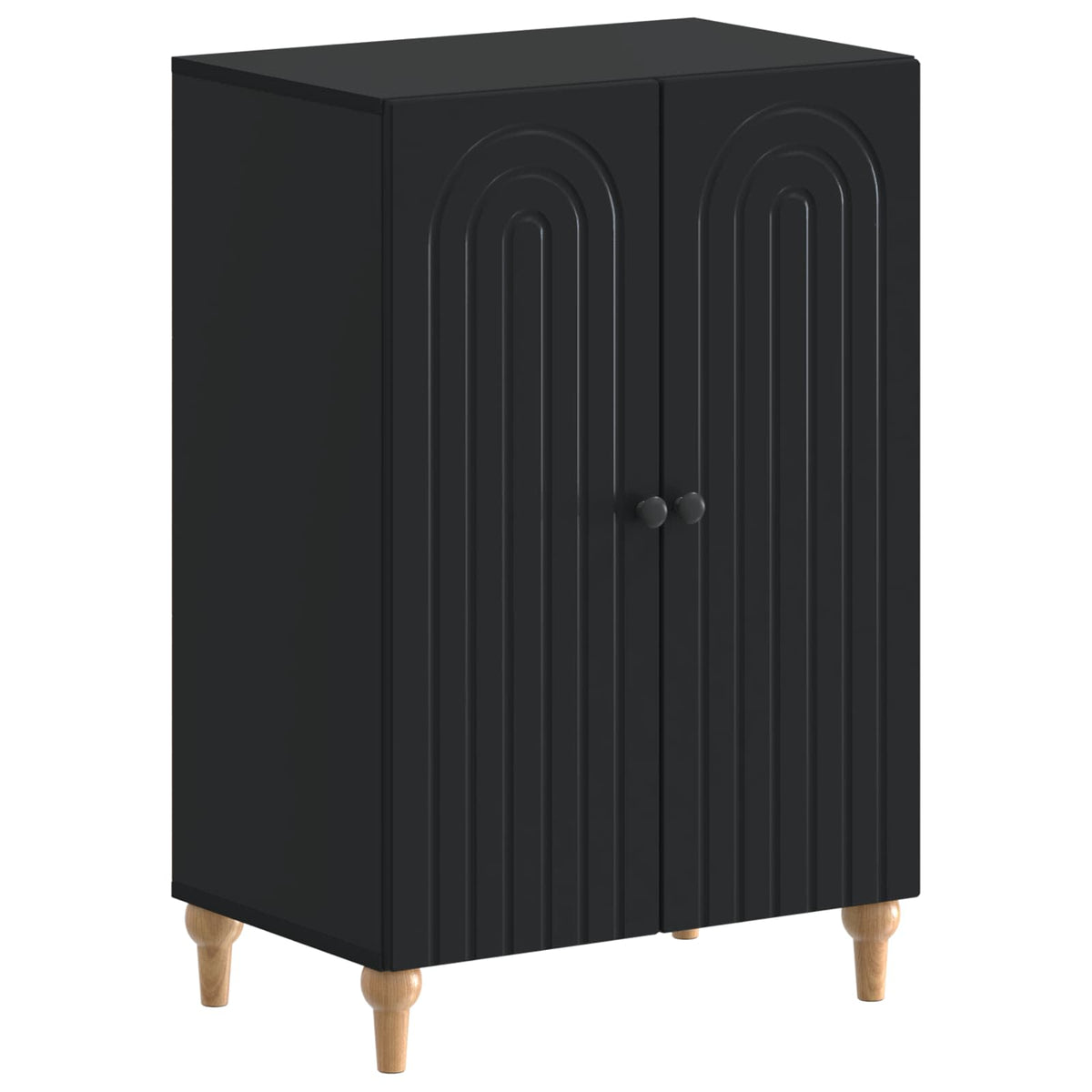 Schuhschrank ALKMAAR 59,5 x 39,5 x 90 cm Holzwerkstoff Schwarz