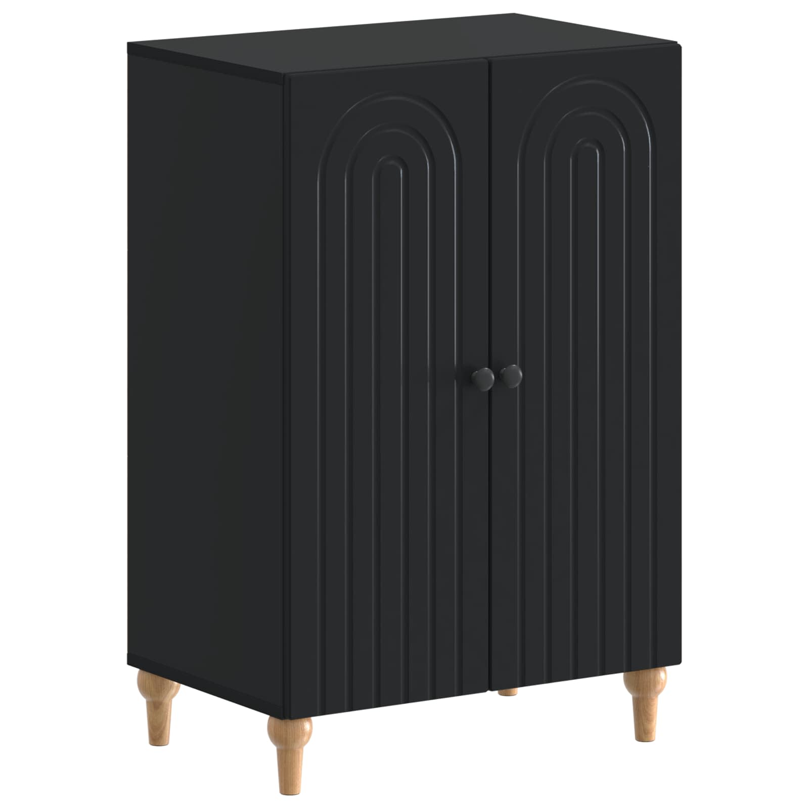 Schuhschrank ALKMAAR 59,5 x 39,5 x 90 cm Holzwerkstoff Schwarz