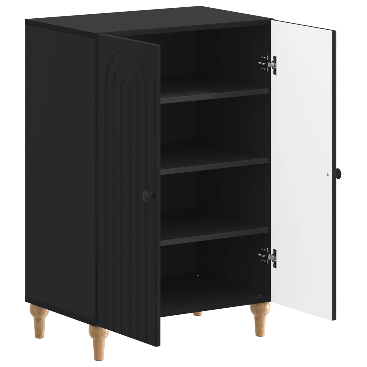 Schuhschrank ALKMAAR 59,5 x 39,5 x 90 cm Holzwerkstoff Schwarz