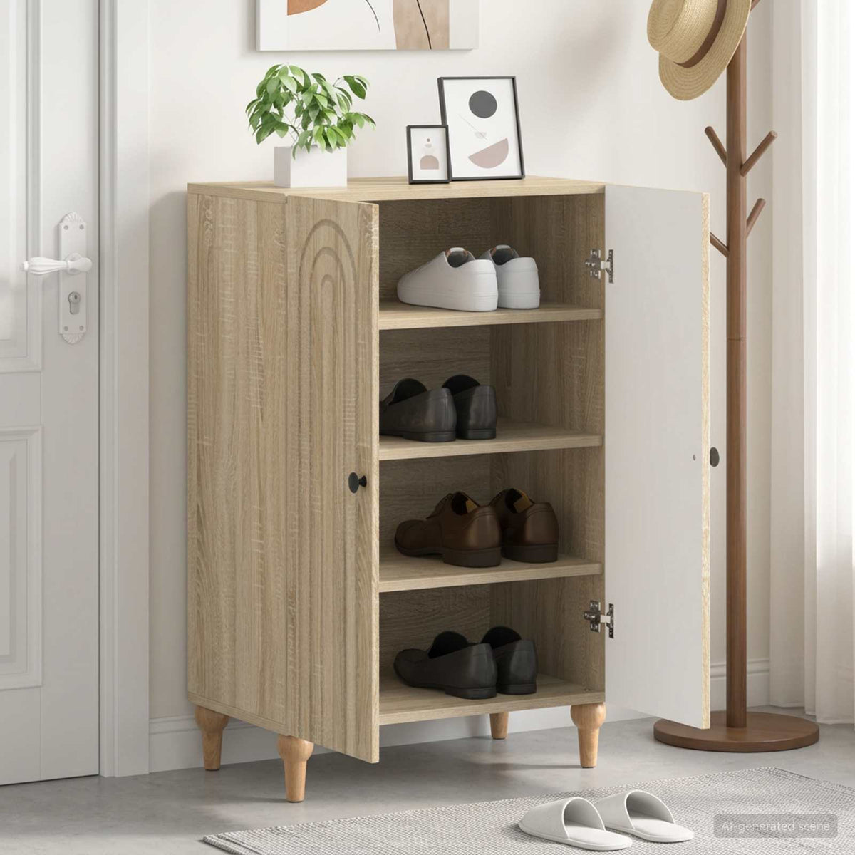 Schuhschrank ALKMAAR 59,5 x 39,5 x 90 cm Holzwerkstoff