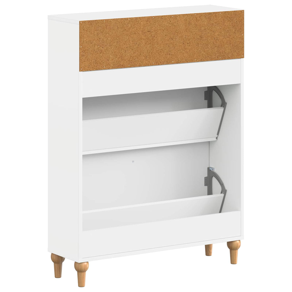 Schuhschrank ALKMAAR 78 x 24 x 103 cm Holzwerkstoff Weiß