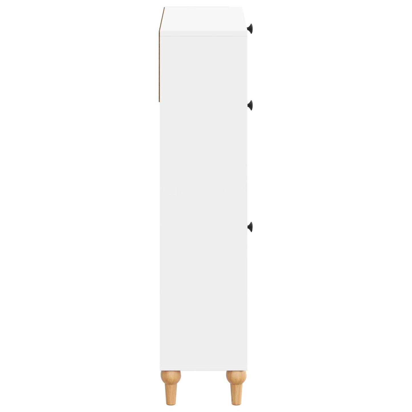 Schuhschrank ALKMAAR 78 x 24 x 103 cm Holzwerkstoff Weiß