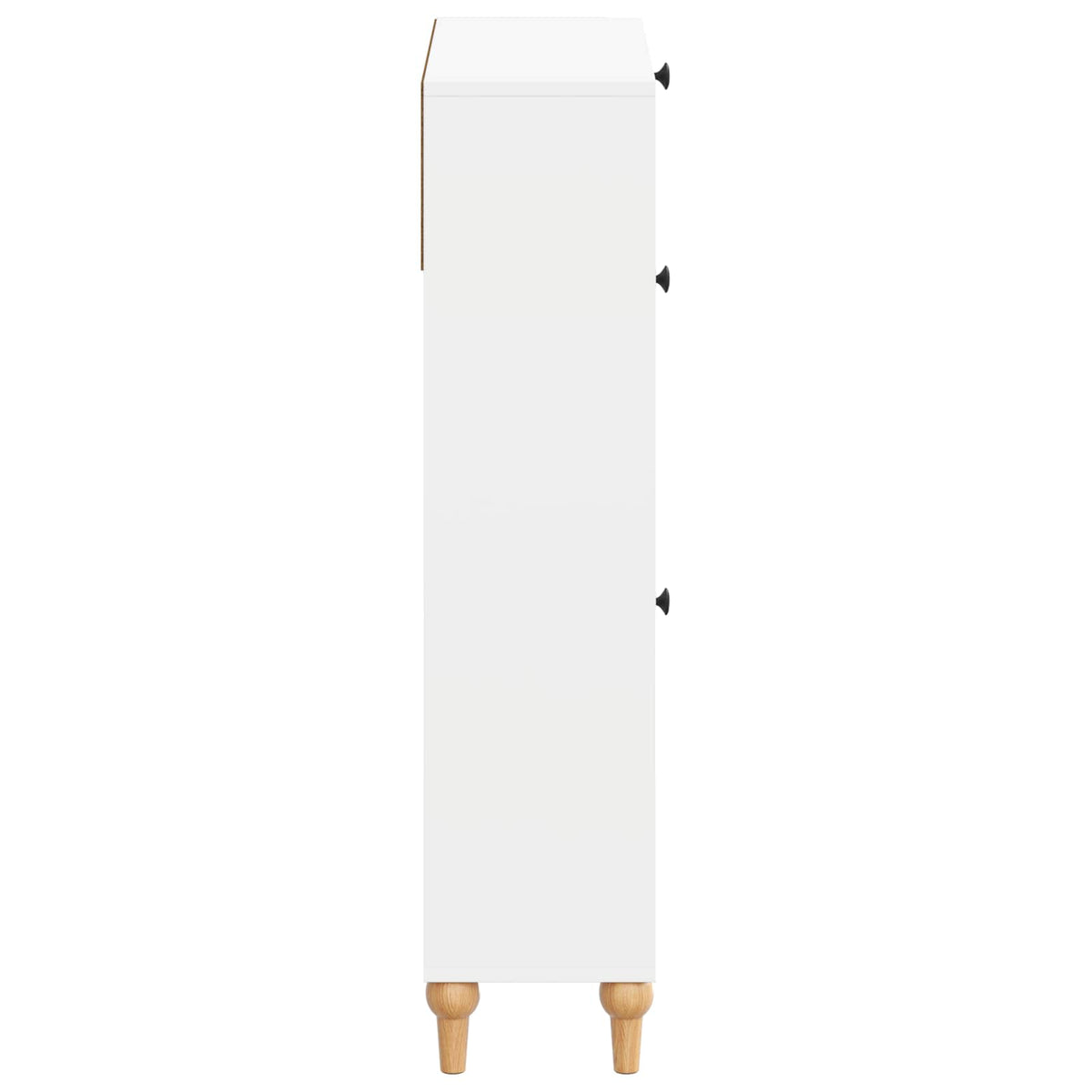 Schuhschrank ALKMAAR 78 x 24 x 103 cm Holzwerkstoff Weiß