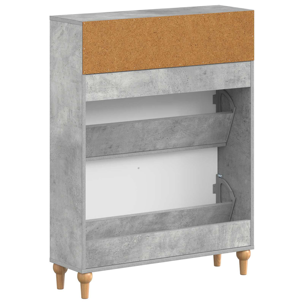 Schuhschrank ALKMAAR 78 x 24 x 103 cm Holzwerkstoff Betongrau