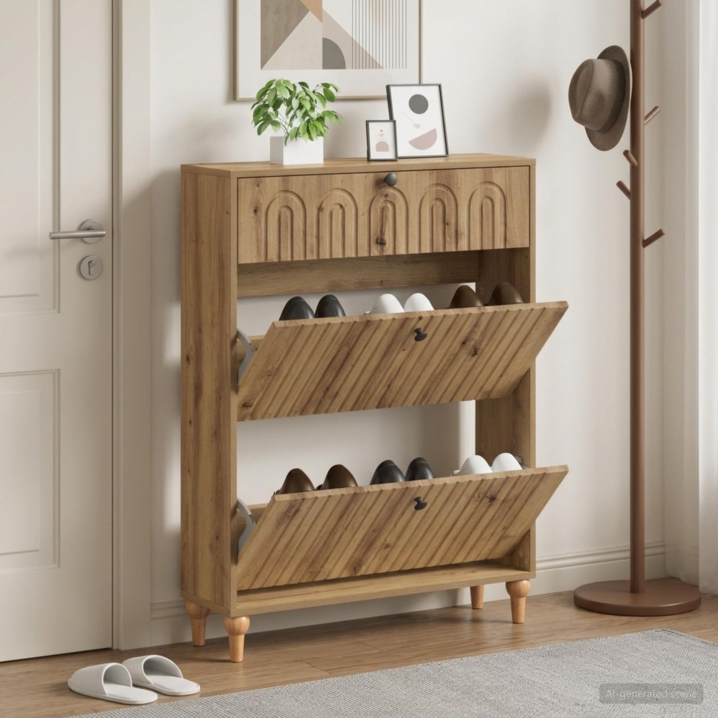 Schuhschrank ALKMAAR 78 x 24 x 103 cm Holzwerkstoff